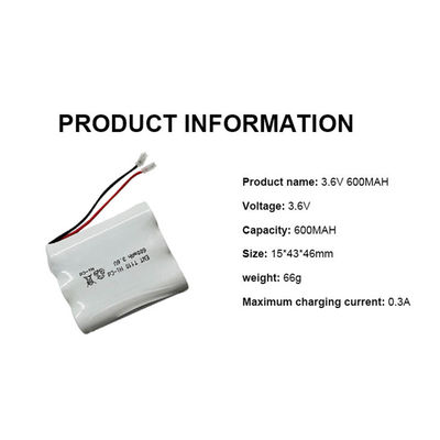 comprare Batteria ricaricabile al nichel-cadmio 800mAh 3.6v 600mAh Nicd Batteria fabbricazione online