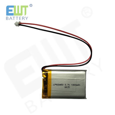 comprare Oem Odm supporto batteria polimerica agli ioni di litio LP603450 3.7V 1000mAh online manufacture