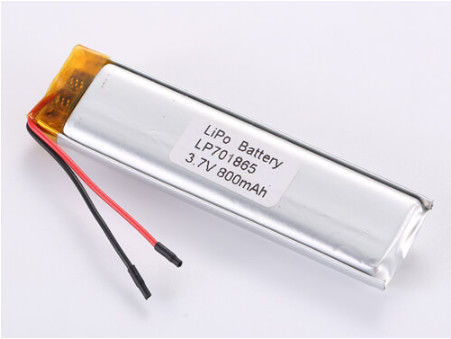 comprare JST Connector LP701865 3.7V 800MHA ROHS Certified Lithium Polymer Battery For High Performance And Efficiency online manufacture