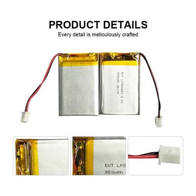 3.7v batteria al litio polimerico 950mah 1000mAh batteria LiPo cella 583450 603450