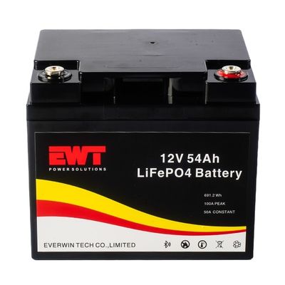 Confezione di fosfato di ferro di litio 12V 54AH IFP32700 Batteria ricaricabile