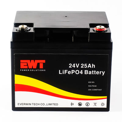 EWT IFR32700 24v 25ah Lifepo4 batteria 12.8v 100000mah batteria agli ioni di litio a ciclo profondo