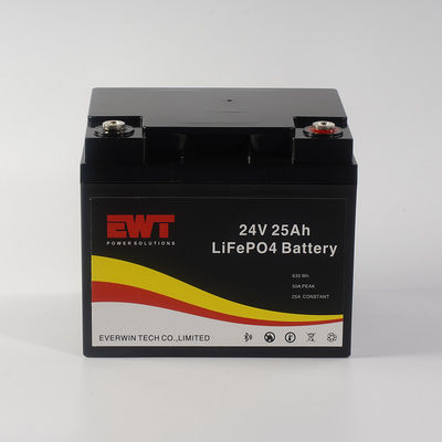 IFR26650 24V 25Ah 630Wh Lifepo4 Battery Pack per il deposito solare di moto elettriche