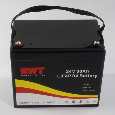 Batteria ricaricabile da 25,6V 30AH al litio ferro fosfato per alimentazione