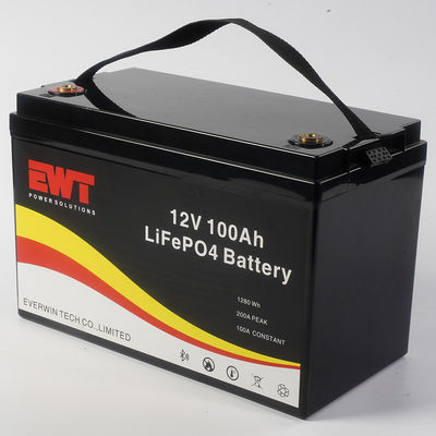 Batteria al litio ferro fosfato da 12 V di lunga durata con gamma di temperatura di carica da -20°C a 60°C e 2000 cicli di carica