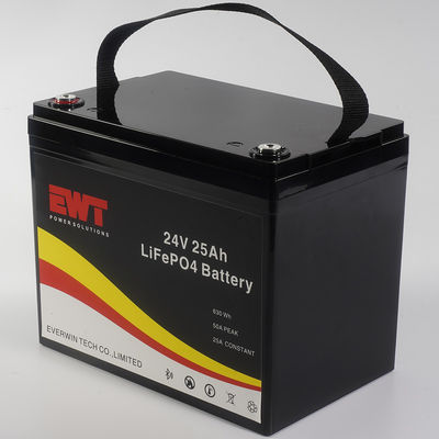 Batteria al litio ferro fosfato BMS 24V integrata con velocità di scarica di 3C e corrente di carica massima di 20A