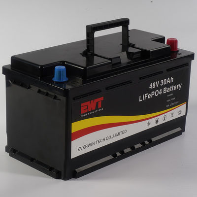 Batteria al litio ferro fosfato da 48 V di progettazione durevole con basso impatto ambientale e via di scarica CC/CP/VP