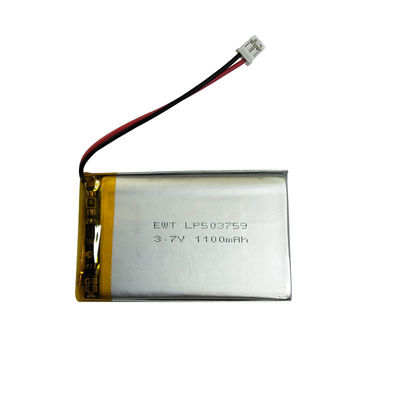 Batteria ricaricabile in polimero di litio argento LP503759 3.7V 1100mAh per prestazioni durature