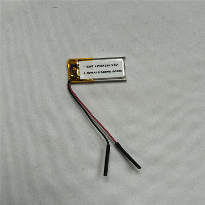 LP301324 3.8V 90mAh Batteria al litio polimerico OEM Odm Supported Grade A
