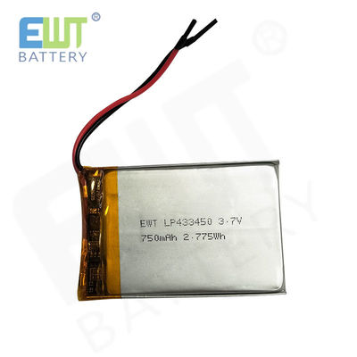 LP433450 3.7V 750mAh Li-Polymer Power Cell con protezione da sovraccariche
