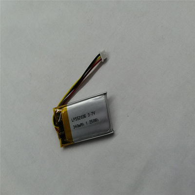 Batteria ricaricabile in polimero di litio LP552036 3.7V 340mAh per alimentazione di emergenza
