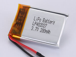 Batteria ricaricabile in polimero di litio ad alta densità energetica LP402027 3.7V 200MAH per applicazioni ad alta velocità 12 mesi di garanzia