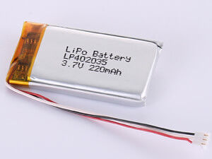 LP402035 3,7V 220MAH 1S1P Cella ricaricabile a ioni di litio polimerica tipo ad alta velocità per prestazioni durature e corretto smaltimento