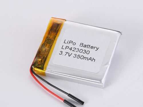 LP423030 3.7V 350MAH Batteria polimerica al litio di lunga durata per dispositivi ricaricabili -20 a 45 gradi Celsius
