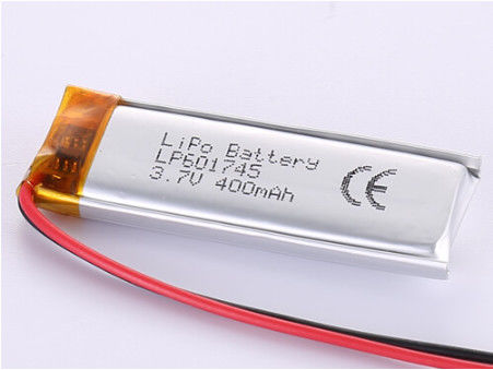 Energia duratura Ossidi di litio e cobalto LP601745 Batteria da 3,7V 400MAH con garanzia di 12 mesi