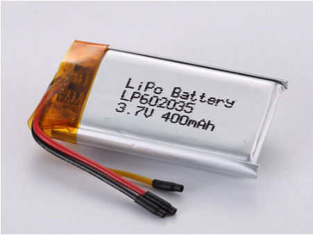 LP602035 3,7V 400MAH Batteria Li-po a bassa temperatura Ossidi di litio e cobalto Foglio d'argento