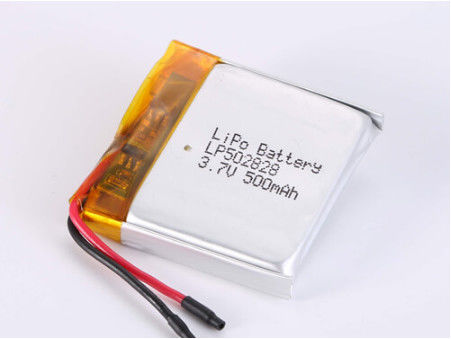 LP502828 3.7V 500MAH Batteria polimerica al litio con tipo di connettore JST/personalizzato e certificati ROHS Voltaggio 3.7V Materiale anodico Altro