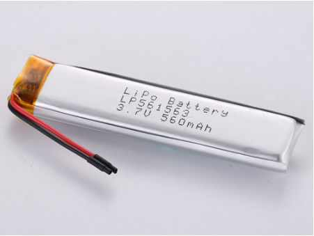 3.7V 560MAH JST tipo connettore batteria ricaricabile in polimero di litio con corrente di scarica 1C leggera e resistente