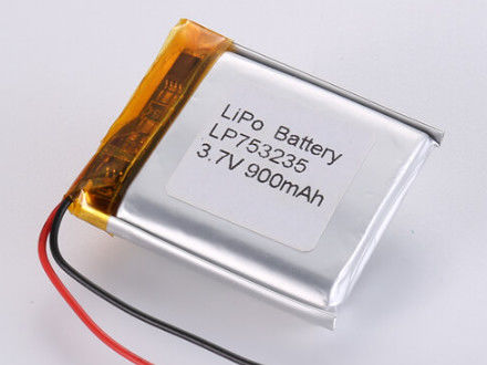 LP753235 3.7V 900MAH batterie agli ioni di litio produttori Cella ricaricabile in polimero agli ioni di litio -20°C a 60°C Temperatura di scarica per le vostre esigenze