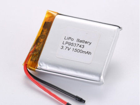 LP953743 3.7V 1500MAH batteria agli ioni di litio produttori batteria ricaricabile a polimero di litio di lunga durata -20°C a 60°C