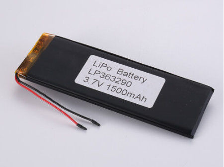 Argento 3.7V 1500MAH Li-ion Battery Manufacturers High Capacity LiPo Pack con grado A e tasso di scarica massimo di 1C