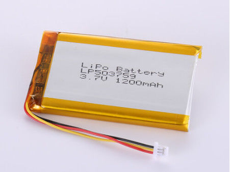 LP503759 3.7V 1200MAH Batterie agli ioni di litio Produttori Argento per dispositivi ricaricabili