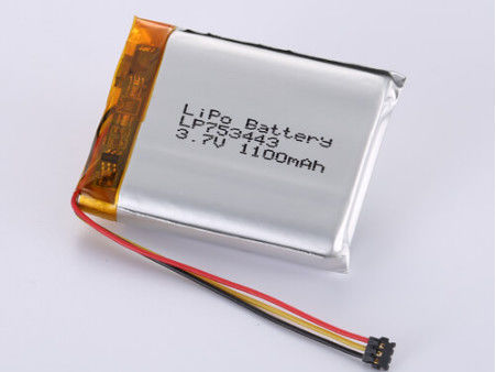 LP753443 3.7V 1100MAH batterie agli ioni di litio produttori di argento LiPo Pack ad alta capacità FCC approvato e certificato