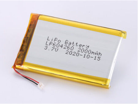 Acceptabile OEM batteria al litio polimerico con 1 anno di durata e LP604260 3.7V 2000MAH Li Ion Battery Manufacturers