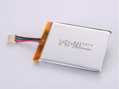 2500MAH Li-ion Battery Manufacturers, LP615064 Batteria Lipo 3.7V per esigenze del cliente