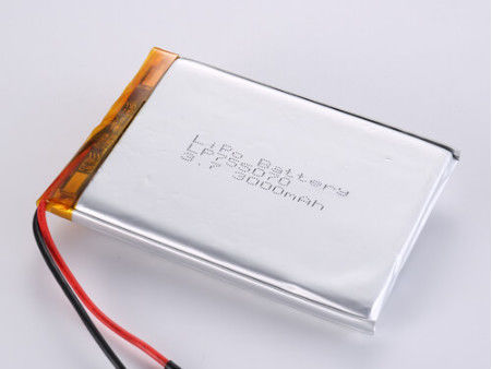 LP755070 3.7V 3000MAH Produttori di batterie polimeriche al litio con metodo di carica CC/CV e tipo di connettore JST/personalizzato