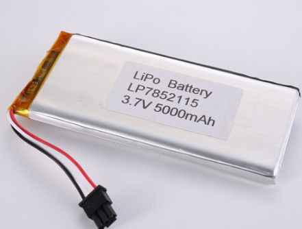 LP7852115 3.7V 5000MAH Batteria agli ioni di litio Produttori Oem Odm Supportato LiPo Pack ad alta capacità con tempo di ricarica di 2-3 ore