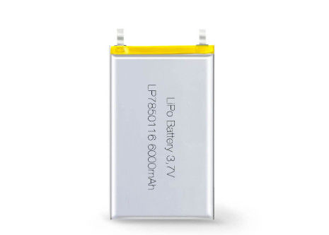 Batteria al litio polimerico OEM ODM supportata con altri materiali anodici LP7850116 6000mAh 3.7V Li Ion Battery Manufacturers