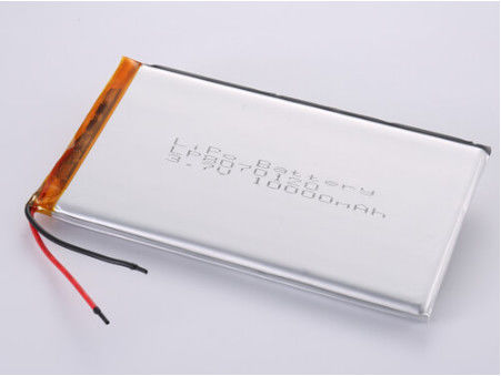 Batteria Li-polimero di lunga durata da 3,7 V con 500 cicli di vita e 10000 MAH