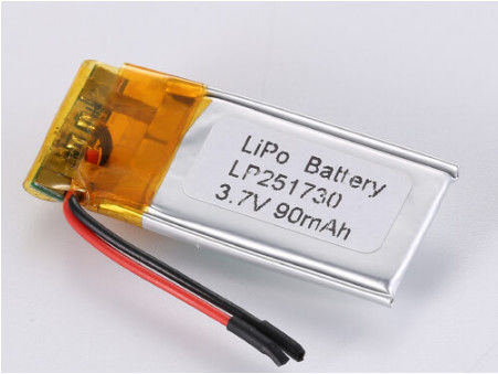Batteria Li-Ion ricaricabile da 3,7 V 90 MAH Produttori, Batteria polimerica al litio protetta da PCB con protezione da sovraccarico