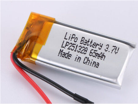 LP251328 3.7V 65MAH Batterie agli ioni di litio Produttori con caratteristiche di sicurezza PCB di protezione da cortocircuito e tensione aperta