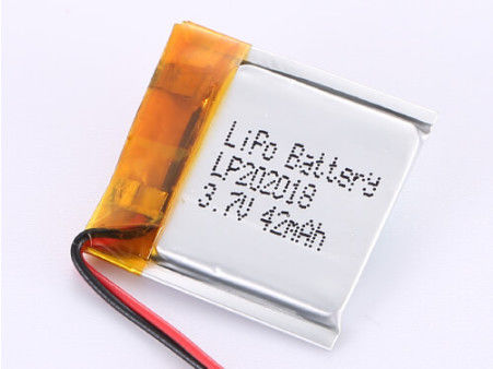 Batteria industriale in polimero agli ioni di litio con protezione PCB e progettazione ricaricabile LP202018 3.7V 42MAH