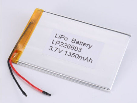 Protezione da sovraccarica Batteria polimerica al litio a ricarica rapida con tensione aperta di 3,7 V e protezione da PCB LP226693 3,7 V 1350 MAH