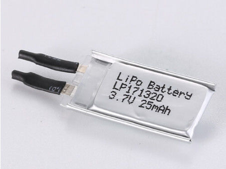 LP171320 3.7V 25MAH Batteria ricaricabile in polimero di litio leggera e potente con protezione PCB