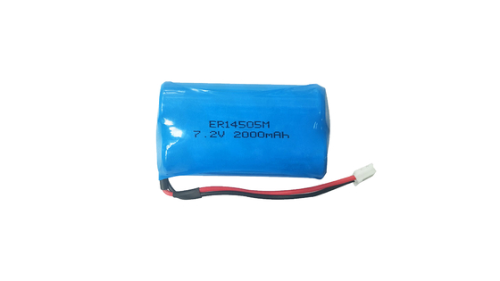 Batteria Li-SOCL2 di grado industriale, formato AA, 7.2V 2000MAH per dispositivi cilindrici ER14505M